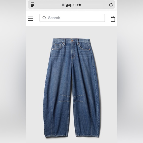 Gap NWT High Rise Horseshoe Jeans in Dark blue indigo - Picture 5 of 16